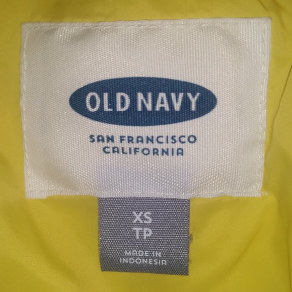 Old Navy canary yellow light puffer jacket EUC - Picture 3 of 4
